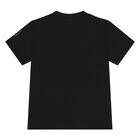 Younger Boys Black & Gold Logo T-Shirt, 2, hi-res