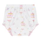Baby Girls White & Pink Carousel Dress Set, 1, hi-res