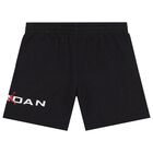 Boys Black Logo Shorts Set, 1, hi-res